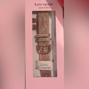 Kate Spade New York Glitter Leather 20mm Apple Watch Watchband